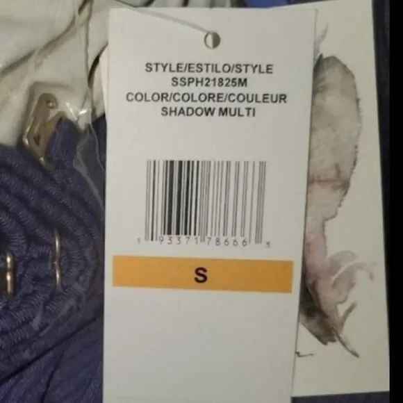 Jessica Simpson Bandeau purple sz SMALL bathing - Picture 5 of 7